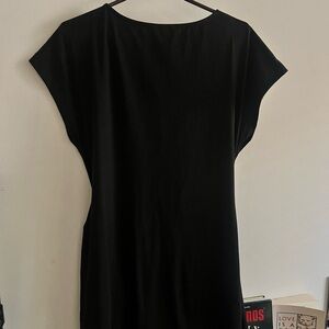 DKNY Elegant Cotton Black Dress. Condition: almost brand-new.